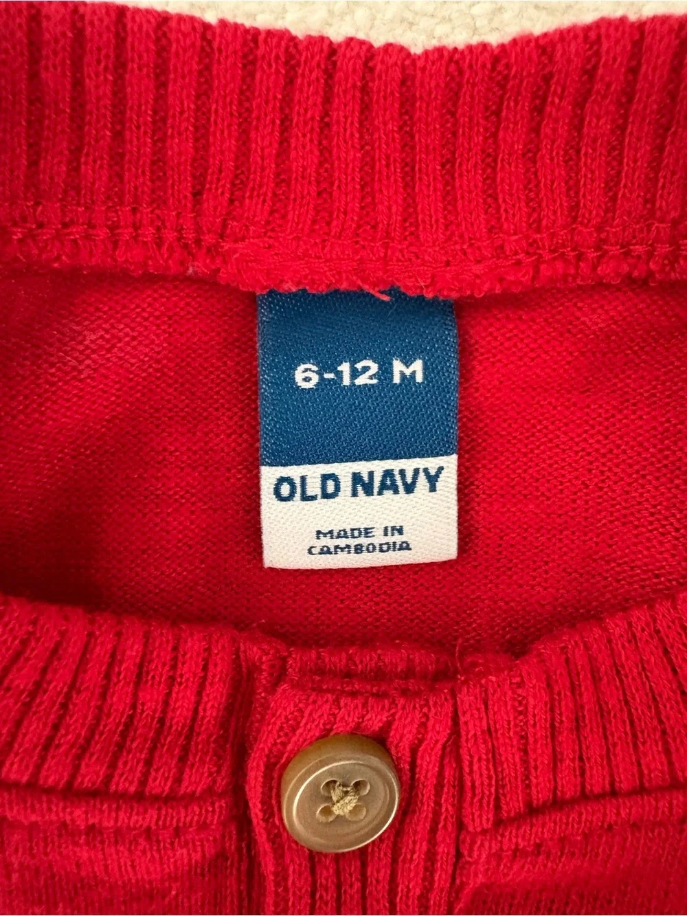 Old Navy Red Infant Knit Onesie Romper